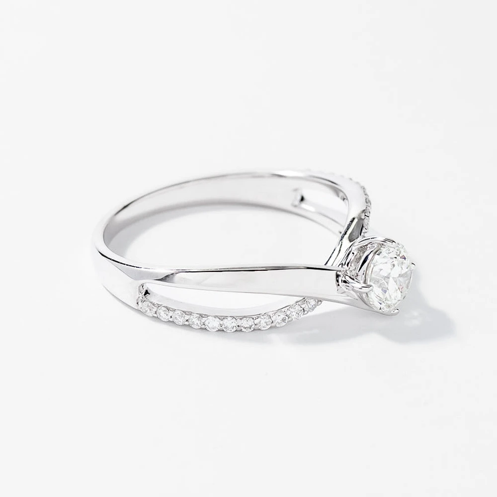 Diamond Engagement Ring 14K White Gold (0.64 ct tw)