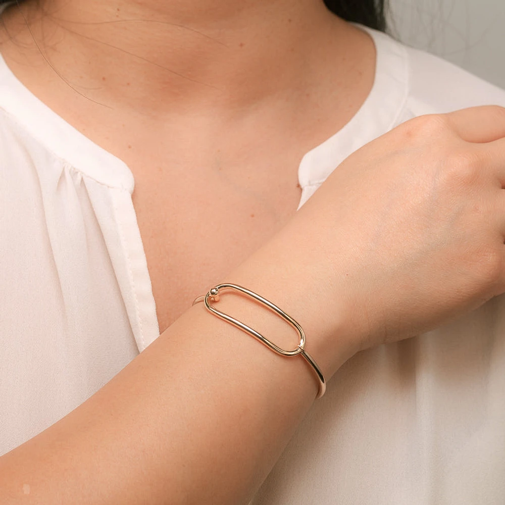 Oval Shape Bracelet in 10K Yellow Gold