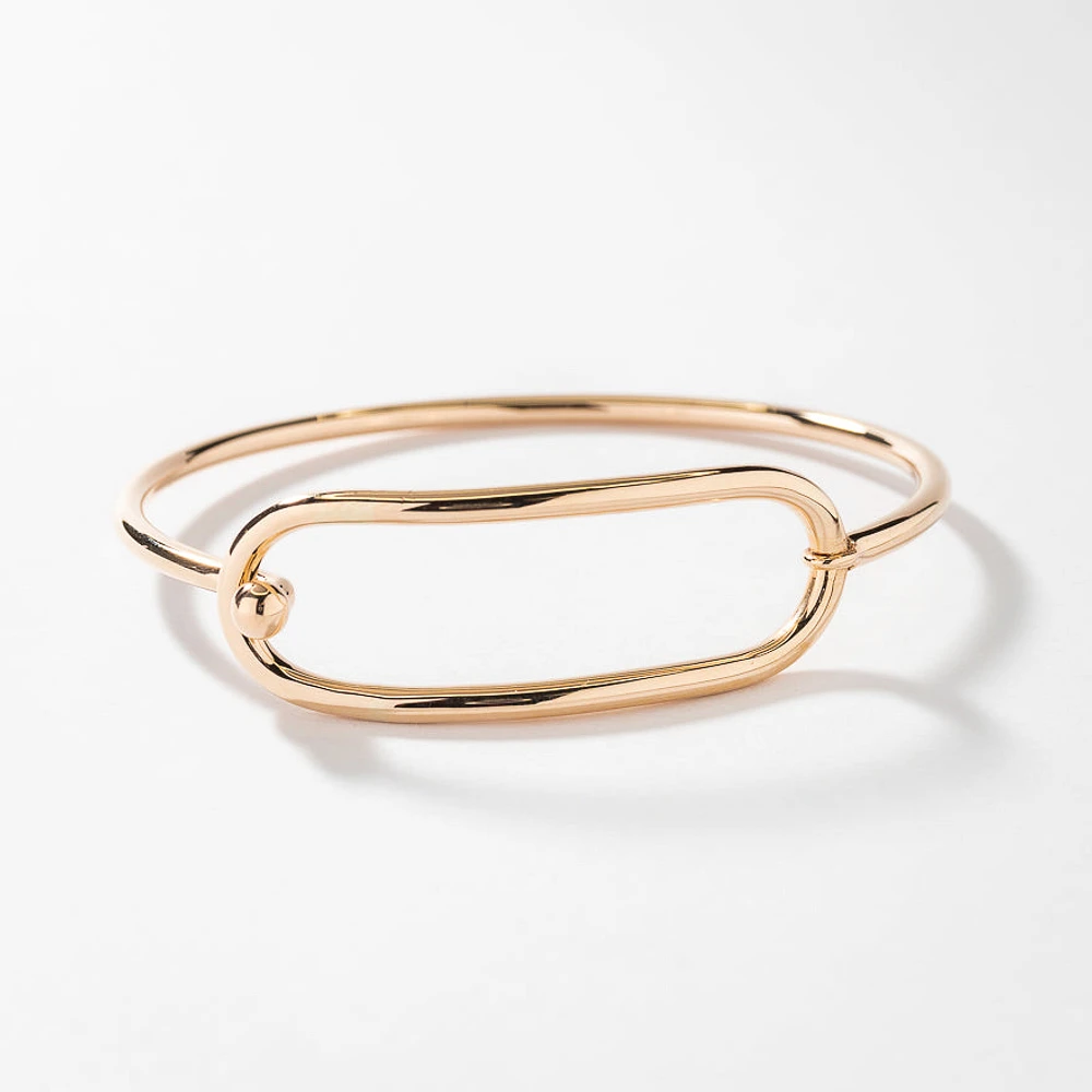 Oval Shape Bracelet in 10K Yellow Gold