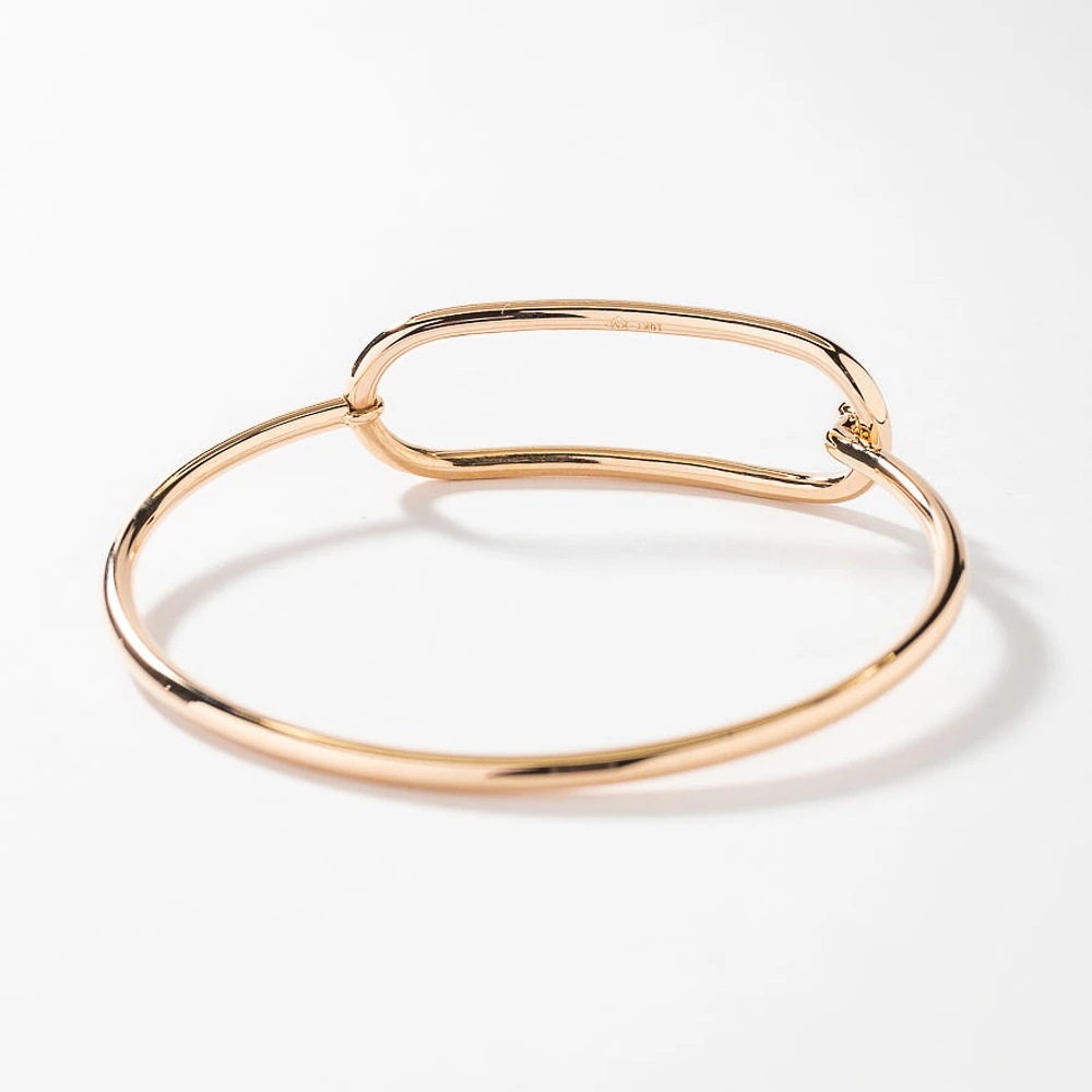 Oval Shape Bracelet in 10K Yellow Gold