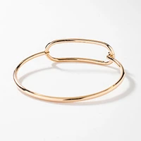 Oval Shape Bracelet in 10K Yellow Gold