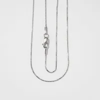 0.70mm Box Chain in 14K White Gold (16")