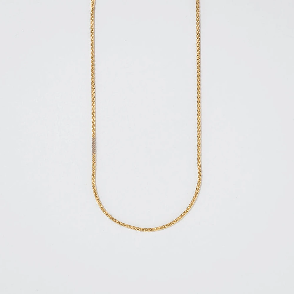 1.05mm Round Wheat Chain in 14K Yellow Gold (16")