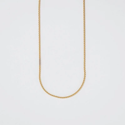 1.05mm Round Wheat Chain in 14K Yellow Gold (16")