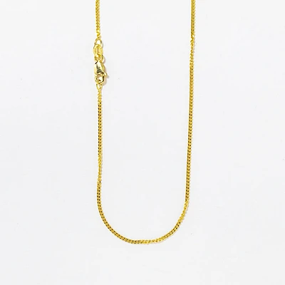 10K Yellow Gold 1.50mm Curb Chain (18")