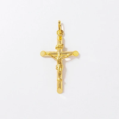 Crucifix Cross Pendant in 10K Italian Yellow Gold