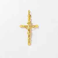 Crucifix Cross Pendant in 10K Italian Yellow Gold