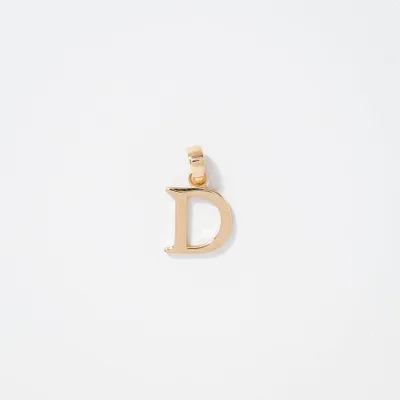 "D" Initial Pendant in 10K Yellow Gold