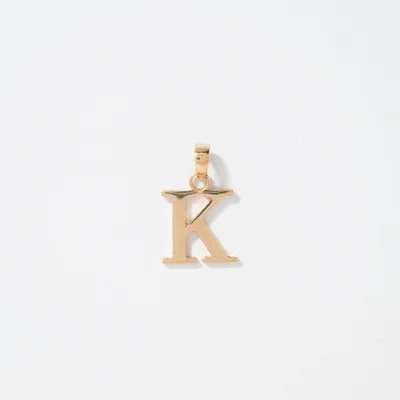 "K" Initial Pendant in 10K Yellow Gold