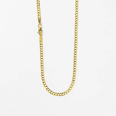 2.6mm Curb Chain in 10K Yellow Gold (24")