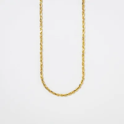 2mm Diamond Cut Rope Chain in 10K Yellow Gold (20")