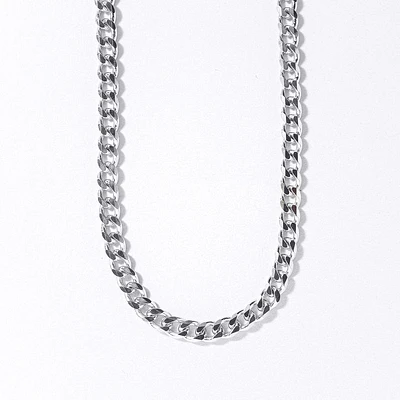 3.8mm Italian Silver Curb Chain (22")