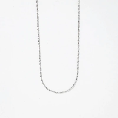 10K White Gold 1.00mm Singapore Chain (18")
