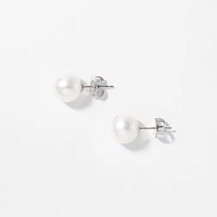 8.5-9mm Pearl Stud Earrings in 14K White Gold