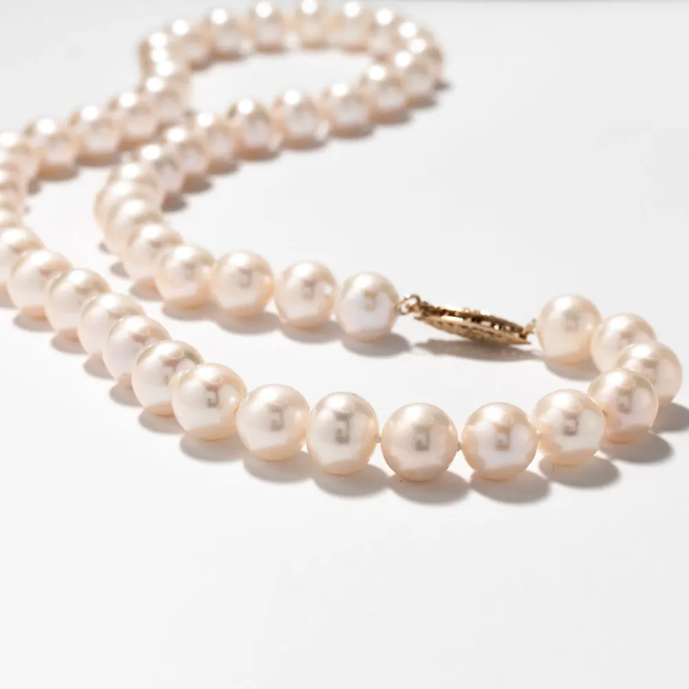 8-9mm Cultured Pearl Strand Necklace (17")