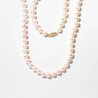 Pearl Strand Necklace in 14K Yellow Gold (30")