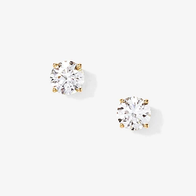 Lab Grown Diamond Stud Earrings in 14K Yellow Gold (1.50 ct tw)