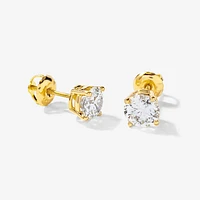 Lab Grown Diamond Stud Earrings in 14K Yellow Gold (1.50 ct tw)