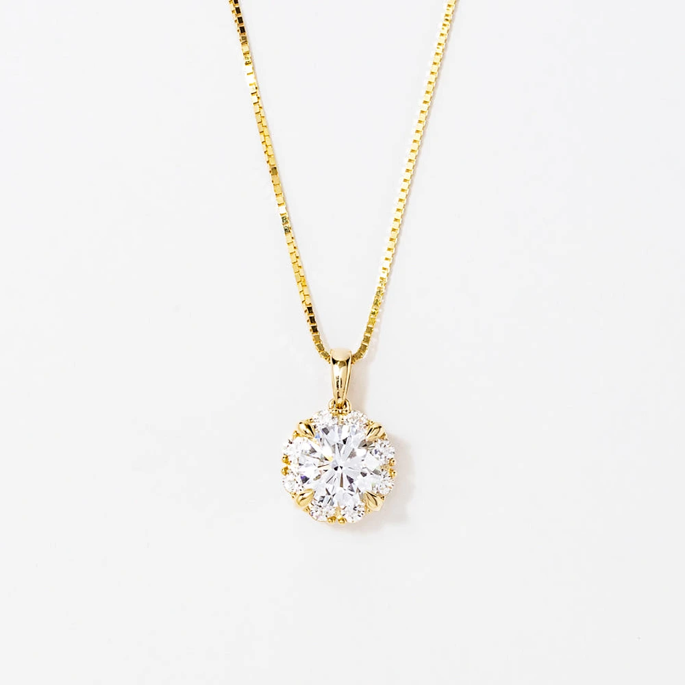 Lab Grown Diamond Necklace in 14K Yellow Gold (1.34 ct tw)