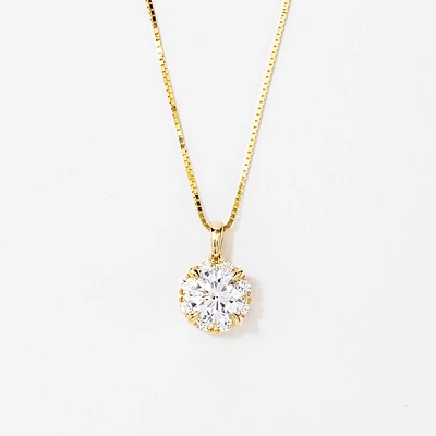 Lab Grown Diamond Necklace in 14K Yellow Gold (1.34 ct tw)