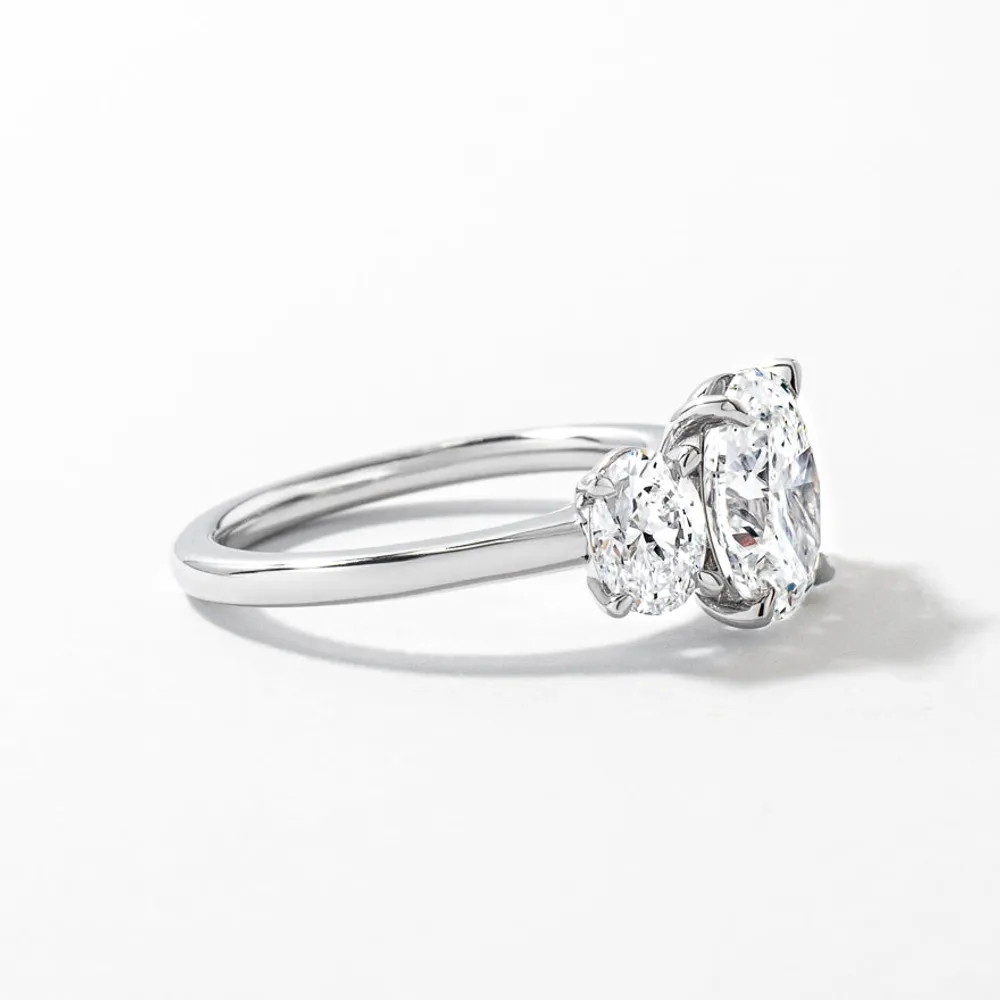 Three Stone Oval Lab Grown Diamond Engagement Ring (3.00 ct tw)