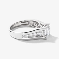 Lab Grown Princess Cut Diamond Engagement Ring (2.60 ct tw)