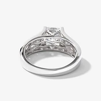 Lab Grown Princess Cut Diamond Engagement Ring (2.60 ct tw)