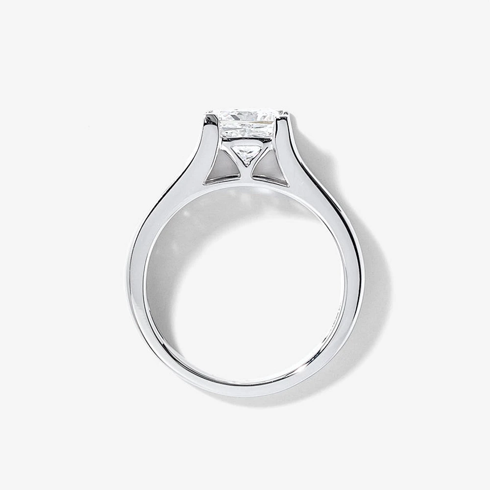 Lab Grown Princess Cut Diamond Engagement Ring (2.60 ct tw)