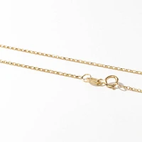 10K Italian Yellow Gold 1.15mm Diamond Cut Rolo Chain in 16"