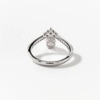 Lab Grown Pear Cut Diamond Engagement Ring 14K White Gold (1.00 ct