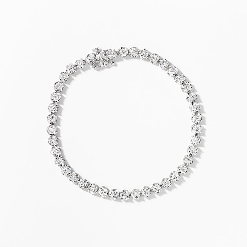 Lab Grown Diamond Tennis Bracelet in 14K White Gold (5.00 ct tw)