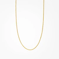 1.1mm 10K Italian Yellow Gold Diamond Cut Rope Chain (16”)