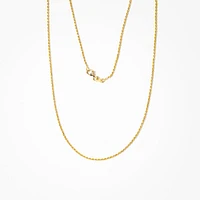 1.1mm 10K Italian Yellow Gold Diamond Cut Rope Chain (16”)