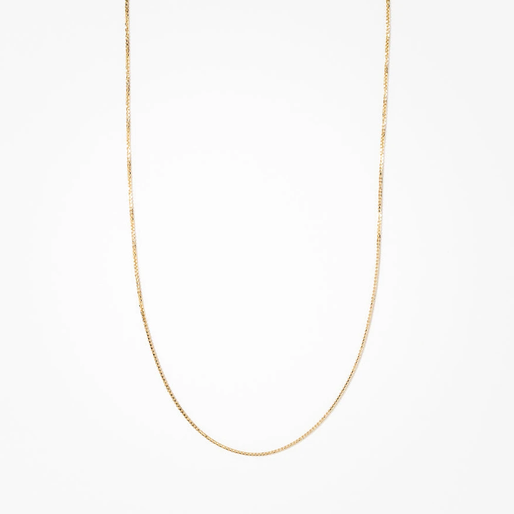 14K Yellow Gold 0.83mm Box Chain (18")
