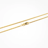 1.1mm 10K Italian Yellow Gold Diamond Cut Rope Chain (16”)