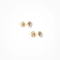 Sunray Heart Earrings in 10K Yellow Gold