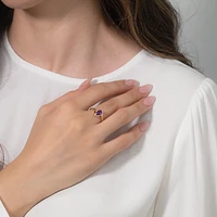 Amethyst Ring 10K Yellow Gold