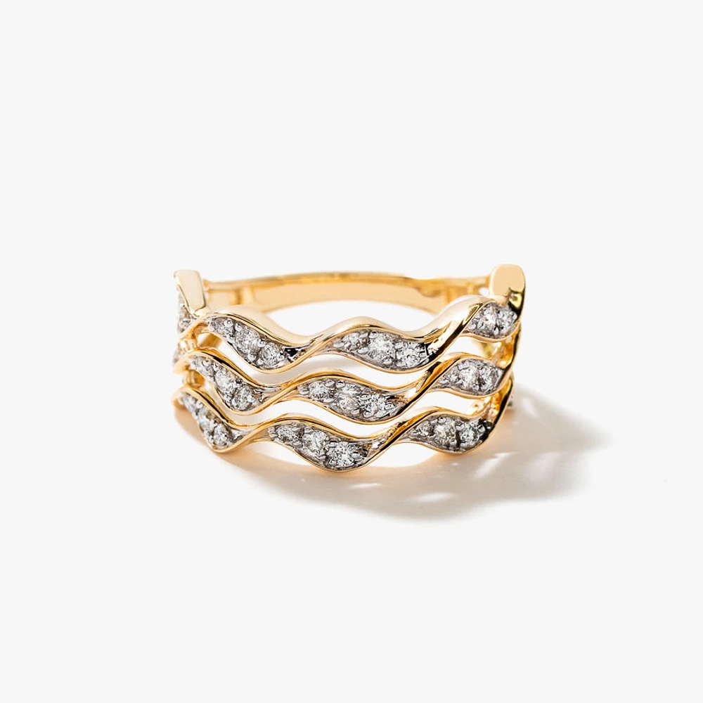Diamond Cluster Ring 10K Yellow Gold (0.45 ct tw)