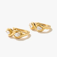 Lab Grown Pear Diamond Earrings in 10K Yellow Gold (0.60 ct tw)