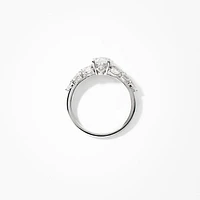 Lab Grown Diamond Cluster Ring 14K White Gold (1.78 ct tw)