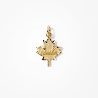 Canada Maple Leaf Pendant in 10K Yellow Gold
