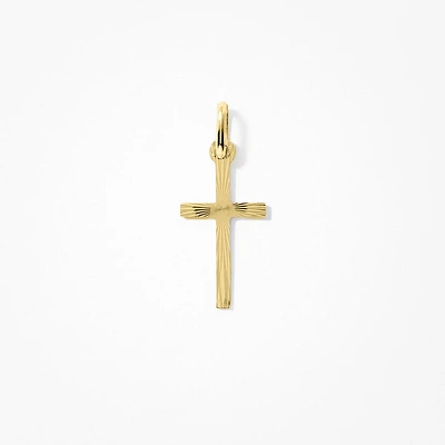 Cross Pendant in 10K Italian Yellow Gold