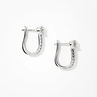 Lab Grown Diamond Hoop Earrings in 14K White Gold (0.75 ct tw)