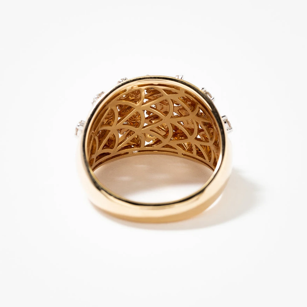 Diamond Cluster Ring 10K Yellow Gold (0.50 ct tw)