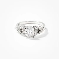 Lab Grown Diamond Cluster Ring 14K White Gold (1.78 ct tw)