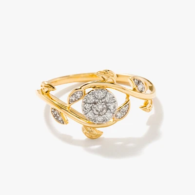 Vine Ring 10K Yellow Gold (0.16 ct tw)