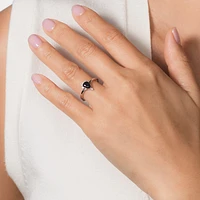 Pear Shape Sapphire Ring 10K White Gold