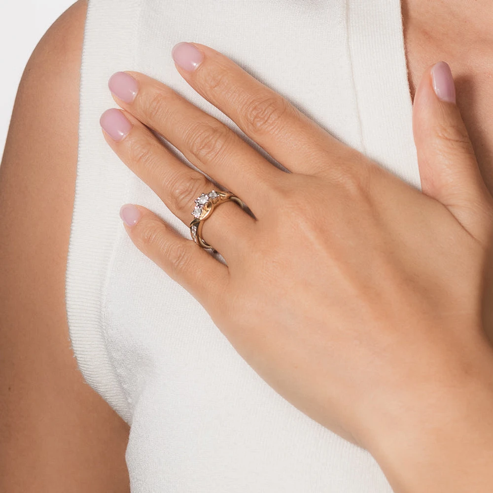 Mini Diamond Engagement Ring 10K Yellow Gold (0.50 ct tw)