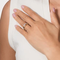 Mini Diamond Engagement Ring 10K Yellow Gold (0.50 ct tw)