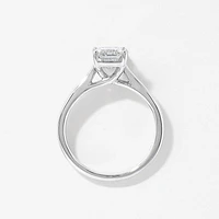 Lab Grown Emerald Cut Diamond Engagement Ring 14K White Gold